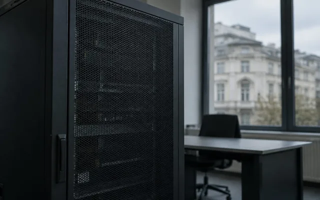 Rack de servere într-un birou