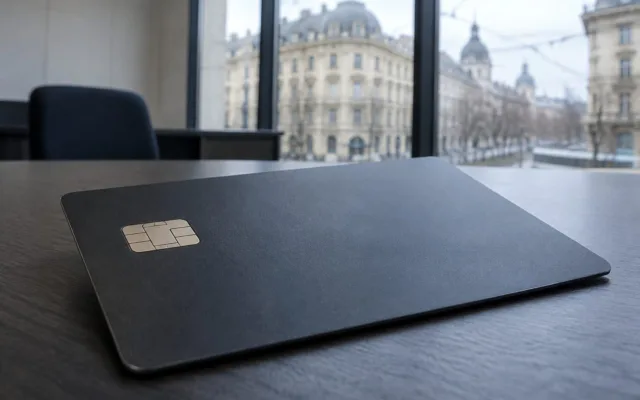Card Revolut pe birou